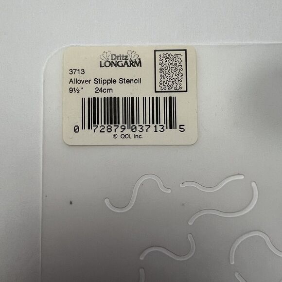 Dritz Longarm Allover Stipple Stencil 9.5 in 24cm 3713 Quilting Sewing Crafting - Picture 2 of 3
